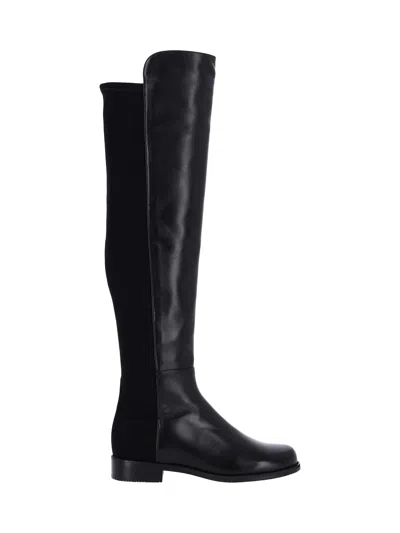 Stuart Weitzman Stunning Lamb Leather Chelsea Boots In Black