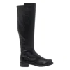 Stuart Weitzman High Leather Ankle Boots With Block Heel In Black