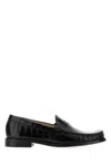 Stuart Weitzman Black Leather Lottie Loafers In Black
