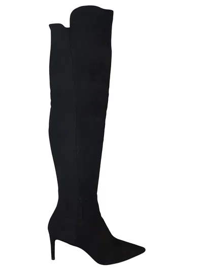 Stuart Weitzman Stuart 75 Thigh-high Suede Boots In Black