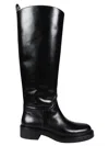 Stuart Weitzman Celia Mini Leather Boot With Lightweight Heel In Black
