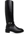 Stuart Weitzman Belted Leather Boot For Women In Black