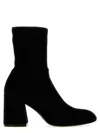 Stuart Weitzman Flareblock Womens Suede Pull On Ankle Boots In Black