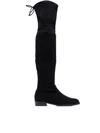 Stuart Weitzman Over-the-knee Boots With Luxurious Suede Finish And Elegant Design In Black