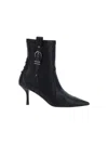 Stuart Weitzman Black Bootie With Buckle Detail And Stiletto Heel In Black