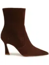 Stuart Weitzman High-heeled Short Boots In Brown