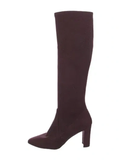 Pre-owned Stuart Weitzman Boots In Burgundy