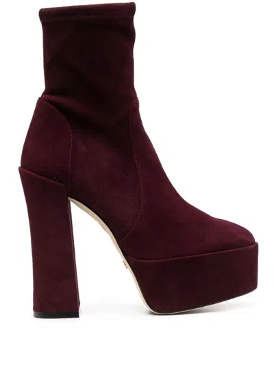 Stuart Weitzman Boots In Cabernet