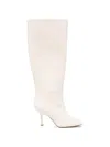 Stuart Weitzman Madison Leather Boots In White