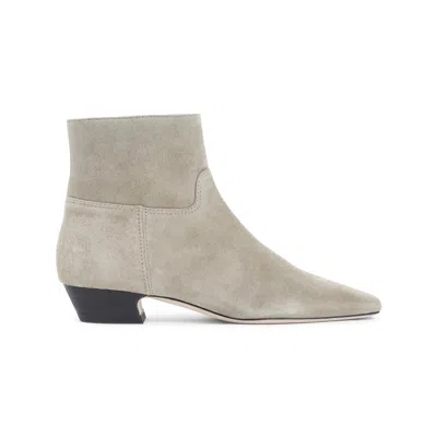 Stuart Weitzman Stassi Ankle Bootie Pointed Toe Heel In Gray