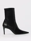 Stuart Weitzman 85 Stretch Bootie Ankle Leather Embroidery In Black