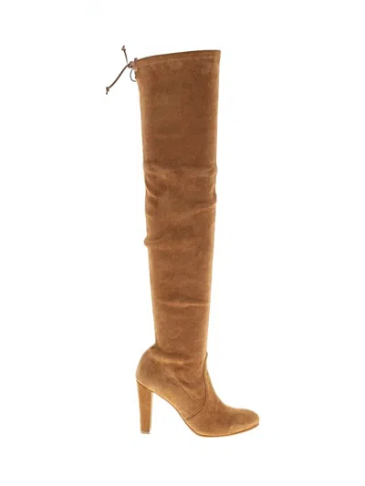 Pre-owned Stuart Weitzman Boots In Tan