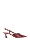 Stuart Weitzman Bordeaux Leather Sandals In Burgundy