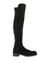 Stuart Weitzman Amber Thigh-high Leather Boot In Black