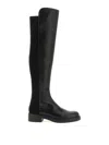 Stuart Weitzman Black Nappa Leather And Fabric Celia Boots In Negro