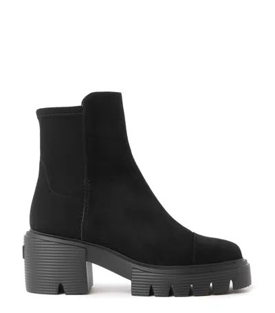 Stuart Weitzman 60mm Chunky Suede Boots In 黑色