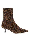 Stuart Weitzman Naomi Leopard-print Scuba Ankle Boots In Animal Print