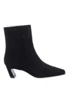Stuart Weitzman Stassi Zip Booties In Black