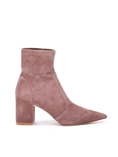 Stuart Weitzman Stuart 75 Booties In Beige