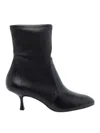 Stuart Weitzman Madison Leather Ankle Boots In Black