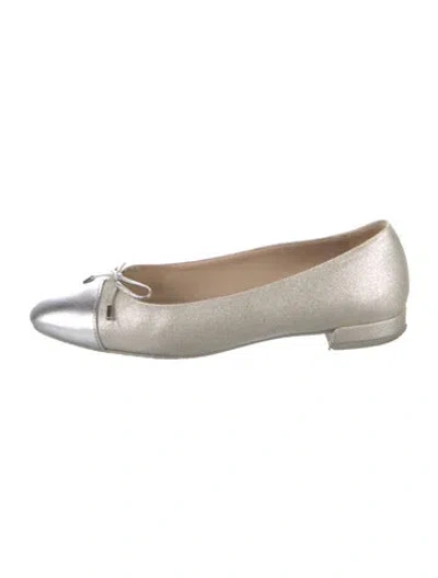 Pre-owned Stuart Weitzman Bow Accents Ballet Flats