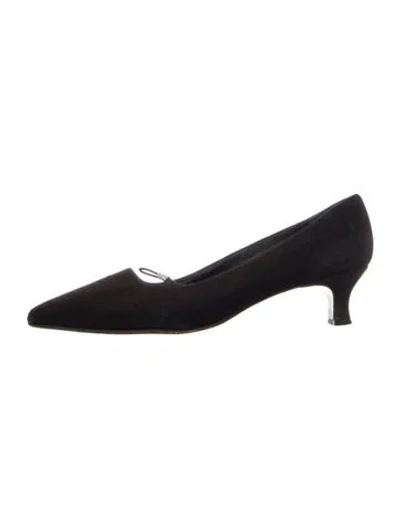 Pre-owned Stuart Weitzman Bow Accents Pumps In Blue