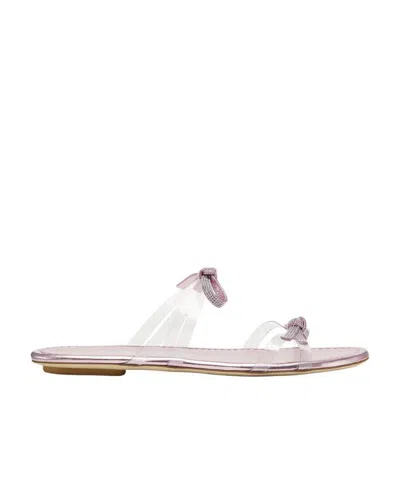 Stuart Weitzman Bow-detail Embellished Sandals In Pink