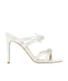 Stuart Weitzman 110mm Sw Bow Crystal Embellished Sandals In White