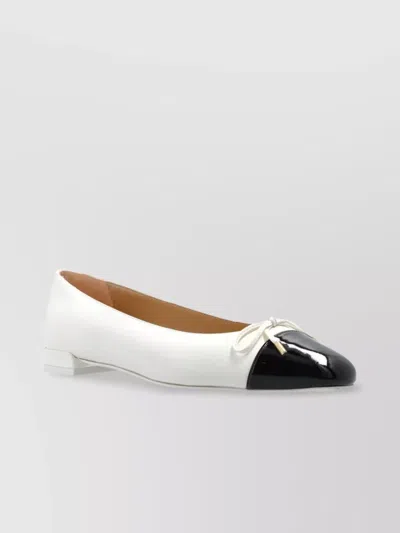 Stuart Weitzman Bow Detail Two-tone Ballet Flat