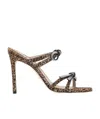 Stuart Weitzman Sw Bow 100 Slide High Heel Sandals In Multicolor