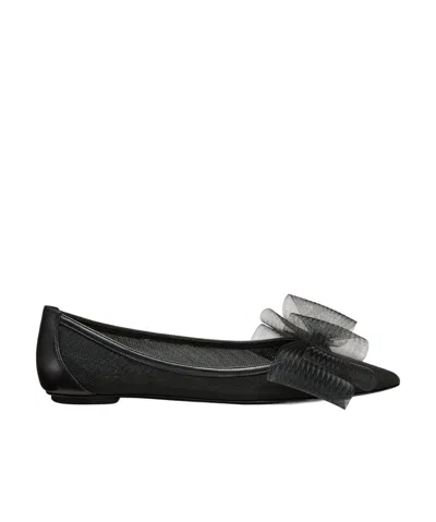 STUART WEITZMAN LEATHER BALLERINA SHOES