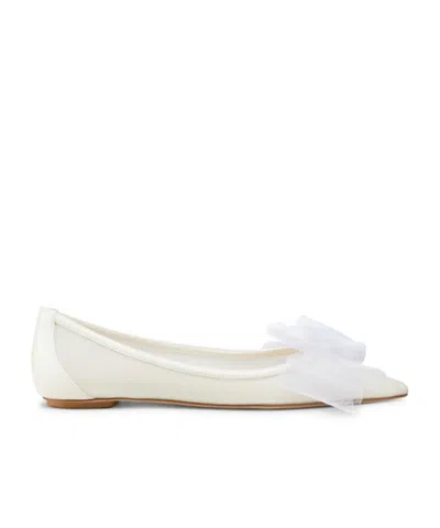 STUART WEITZMAN BLUSHING BOW BALLERINA SHOES
