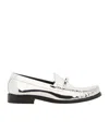 Stuart Weitzman Bow Loafers In White