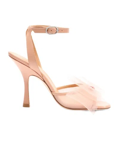 Stuart Weitzman Bow Sandals In Nude