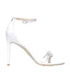 Stuart Weitzman Bow-tie Sandals In White