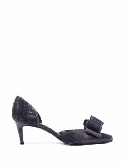 Stuart Weitzman Bow-detail Pointed-toe Pumps In Black