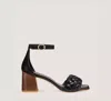Stuart Weitzman Braida 75 Sandal The Sw Outlet In Black & Walnut