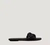 Stuart Weitzman Braida Flat Slide The Sw Outlet In Black