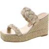Stuart Weitzman Braida Espadrille Solid Womens Leather Braided Espadrilles In Multi