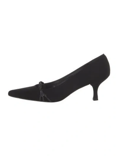 Pre-owned Stuart Weitzman Braided Accents Pumps In Black