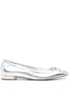 Stuart Weitzman Bria Ballet Flat In Silver