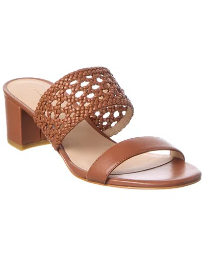Stuart Weitzman Briar Block 50 Leather Sandal In Brown