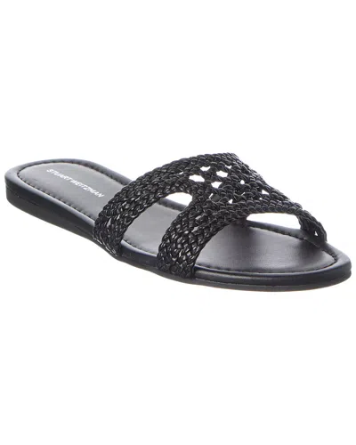 Stuart Weitzman Briar Leather Sandal In Black