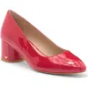 Stuart Weitzman Bridget Block Pump In Lipstick Red