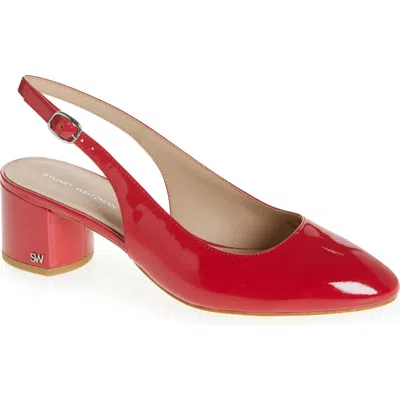 Stuart Weitzman Bridget Slingback Pump In Red