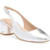 Stuart Weitzman Bridget Slingback Pump In Silver