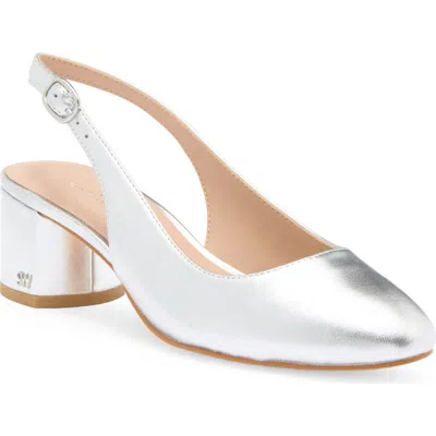 Stuart Weitzman Bridget Slingback Pump In Silver