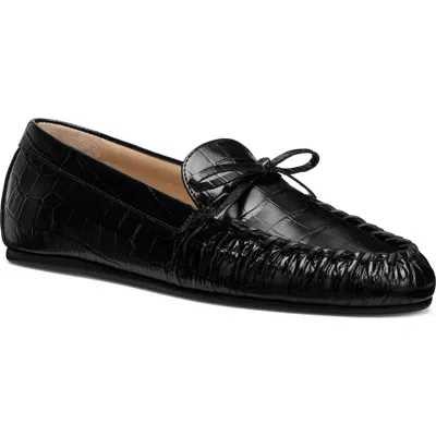 Stuart Weitzman Britt Bow Loafer In Black