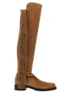 Stuart Weitzman Brown 5050 Bold Fringe Boots In Brown
