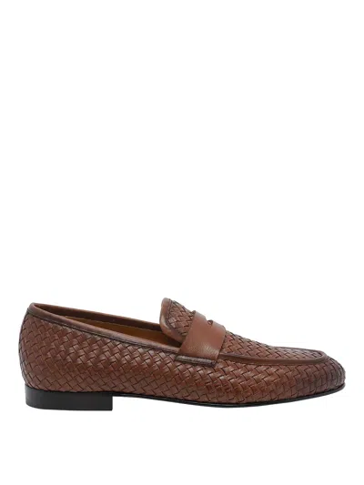 Stuart Weitzman Brown Dino Loafers